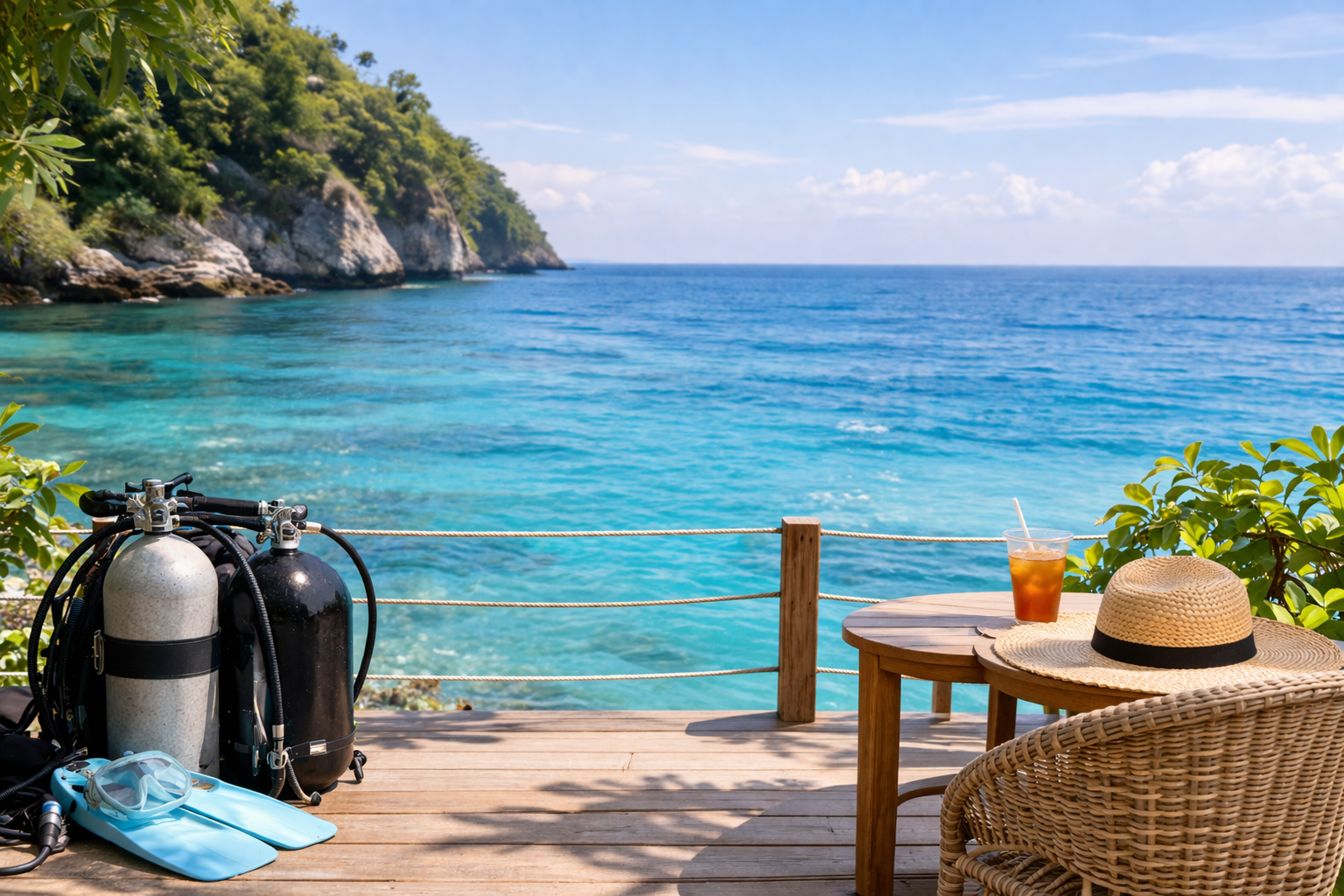ダイビングショップで働くライフスタイルとインストラクターを目指せる環境のイメージ